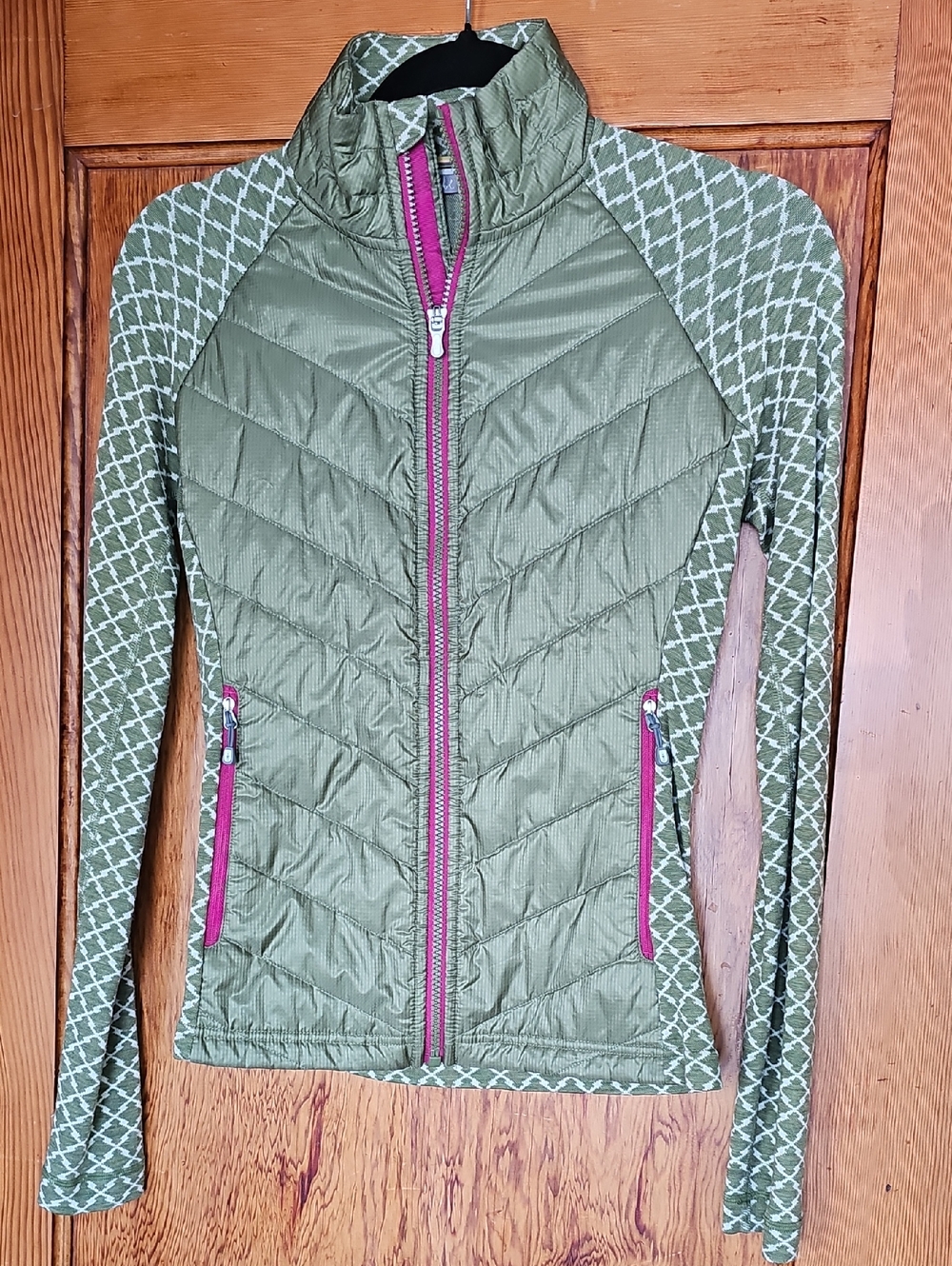 Smartwool Hybrid Jacket Olive Green Lightweight Quilted Women's Jacket Size XS